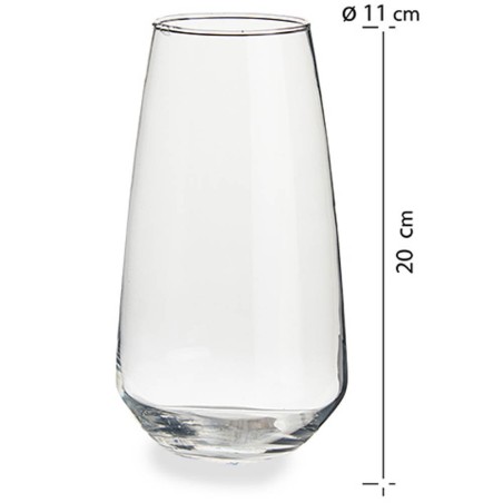 JARRON DE CRISTAL - CONICO 11X20CM