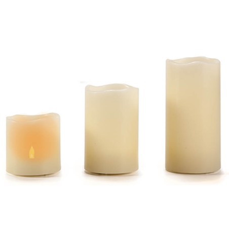 SET 3 VELAS LED BLANCO 