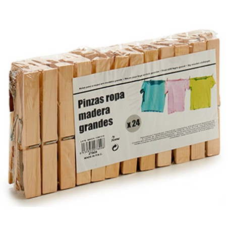 24 PINZAS MADERA GRANDES