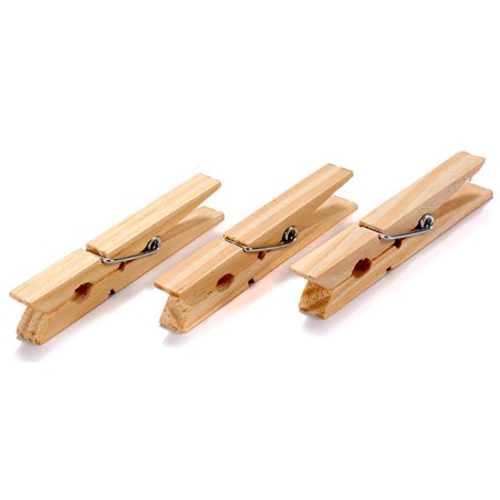 24 PINZAS MADERA GRANDES