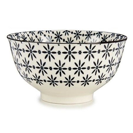 BOL PORCELANA 14CM BLANCO-NEGRO
