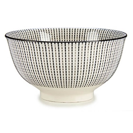 BOL PORCELANA 14CM BLANCO-NEGRO