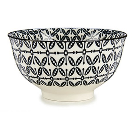 BOL PORCELANA 14CM BLANCO-NEGRO