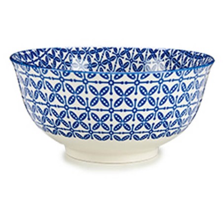 ENSALADERA 20CM BLANCO-AZUL