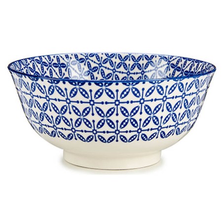 BOWL PORCELANA 18 CM BLANCO- AZUL