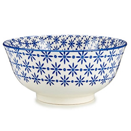 BOWL PORCELANA 18 CM BLANCO- AZUL