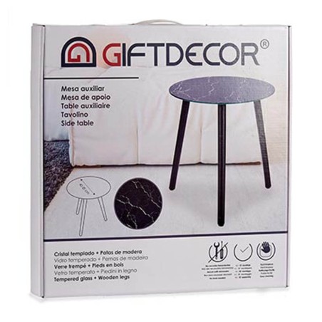 MESA AUXILIAR NEGRA MÁRMOL