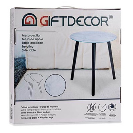 MESA AUXILIAR MÁRMOL BLANCO