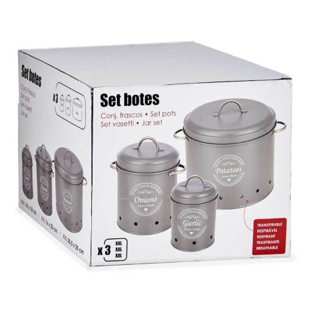 SET 3 BOTES COCINA METAL