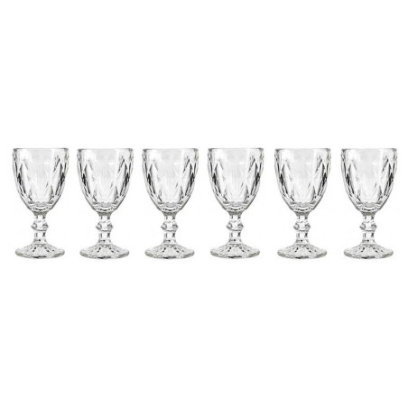 6 COPAS DE VINO 330ML DIAMANTE
