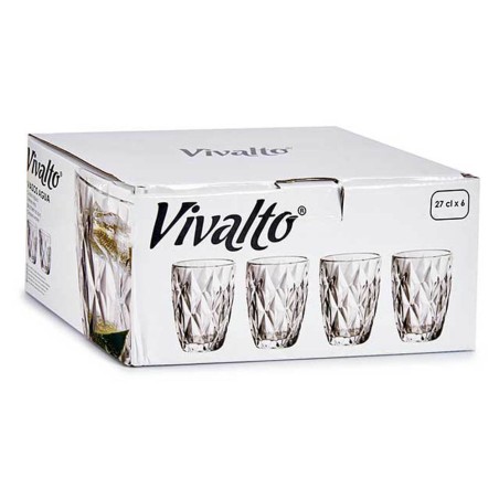 SET 6 VASOS 270ML DIAMANTE