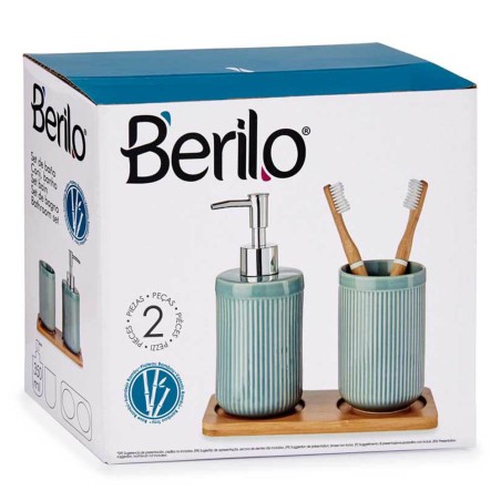 JUEGO DE BAÑO GRIS CON BANDEJA 2P