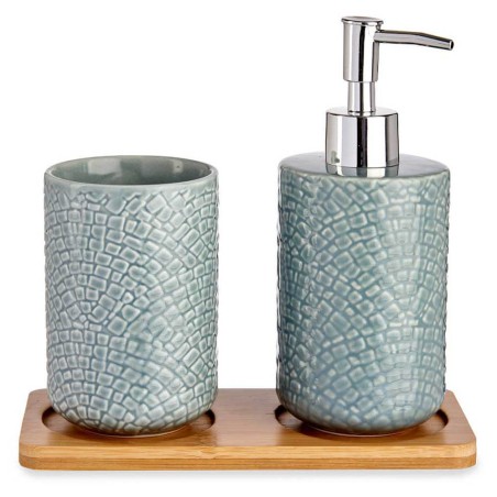 JUEGO DE BAÑO CON BANDEJA 2P CUADROS