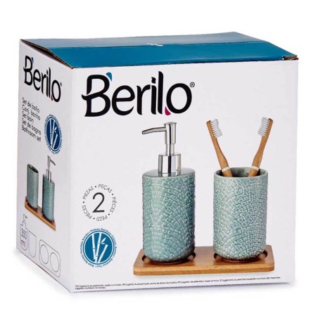 JUEGO DE BAÑO CON BANDEJA 2P CUADROS