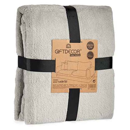MANTA POLAR GRIS CLARO 125X150CM