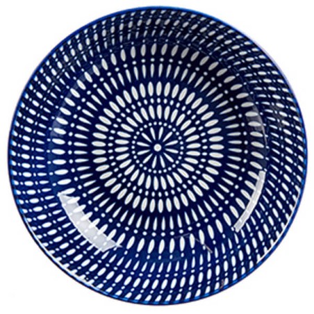PLATO HONDO 20CM AZUL ETNICO