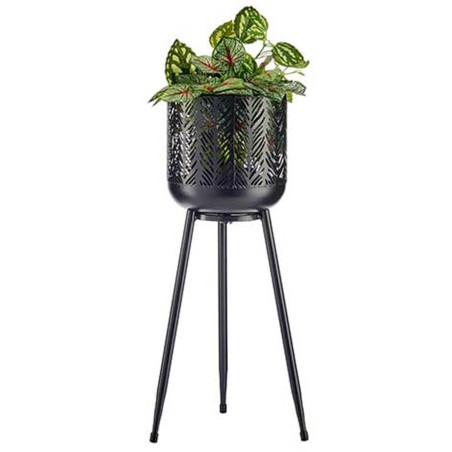 MACETERO CON PATAS NEGRO 25,5X57CM