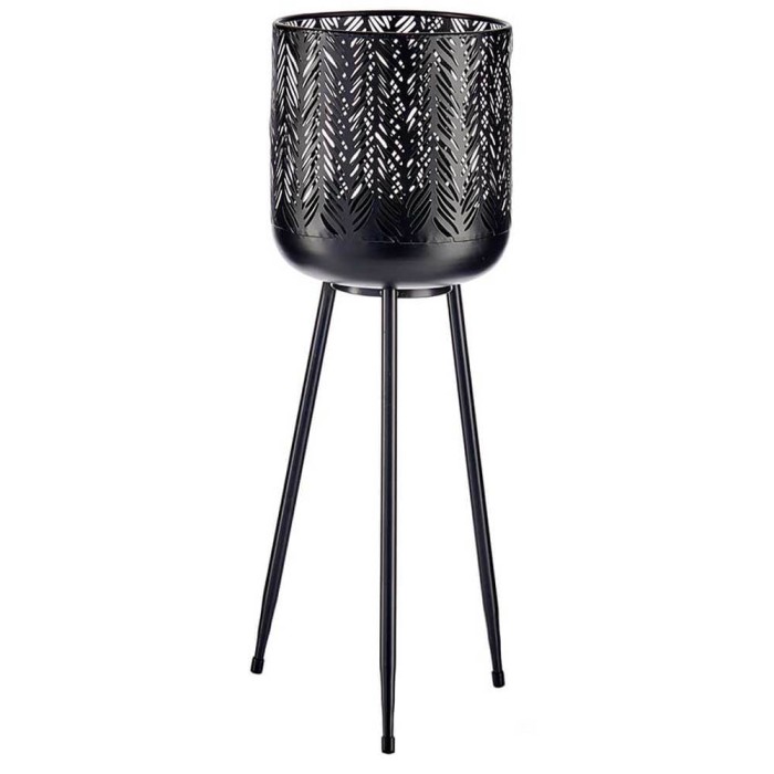 MACETERO CON PATAS NEGRO 27X68,5CM