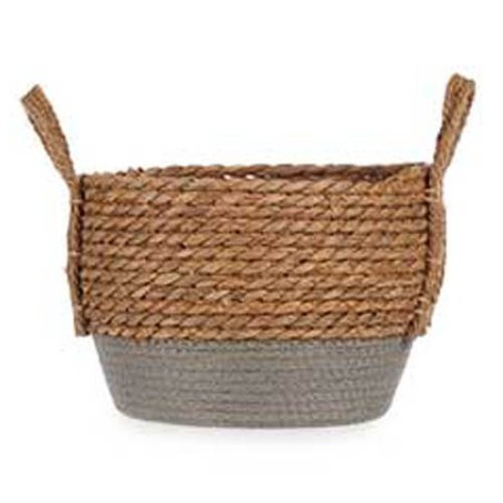 CESTO TRENZADO - GRIS ALGA 25X17CM