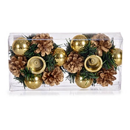 PORTAVELAS NAVIDAD 19CM