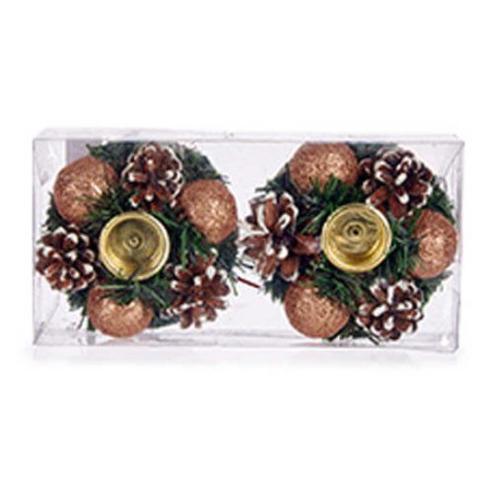 PORTAVELAS NAVIDAD 19CM