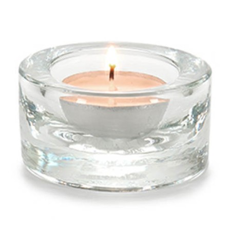 PORTAVELAS CRISTAL TRANSPARENTE