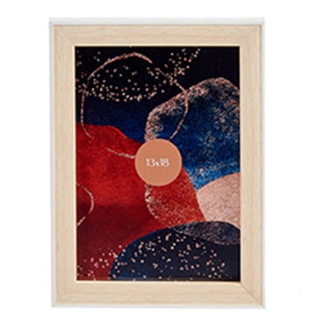 MARCO DE FOTOS 13X18CM BLANCO MADERA