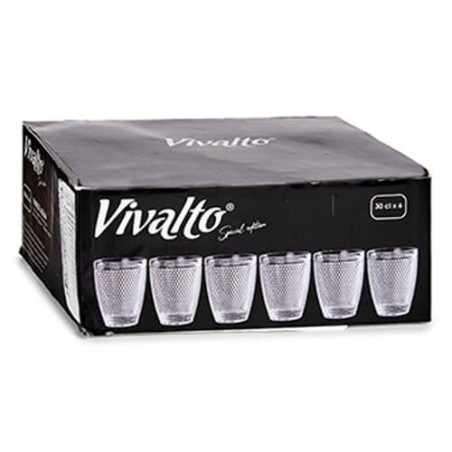 VASO DE AGUA 30CL PUNTOS TRANSPARENTE