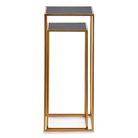 SOPORTE CUADRADO PARA PLANTAS - CRISTAL/METAL