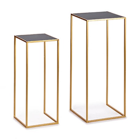 SOPORTE CUADRADO PARA PLANTAS - CRISTAL/METAL