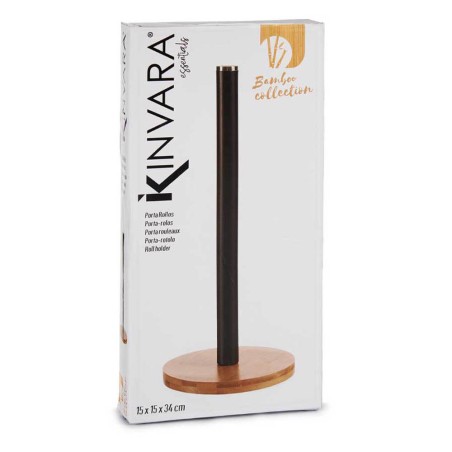 PORTARROLLO NEGRO METAL BAMBU 