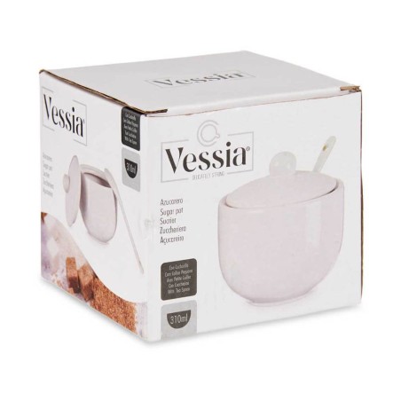 Azucarero de cerámica con cuchara