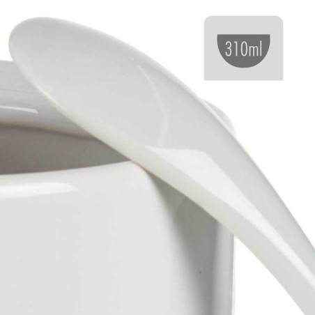 Azucarero de cerámica con cuchara