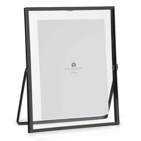 Marco de fotos metal negro 15x20cm