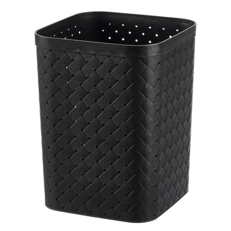 Papelera cuadrada negra