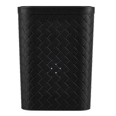 Papelera cuadrada negra