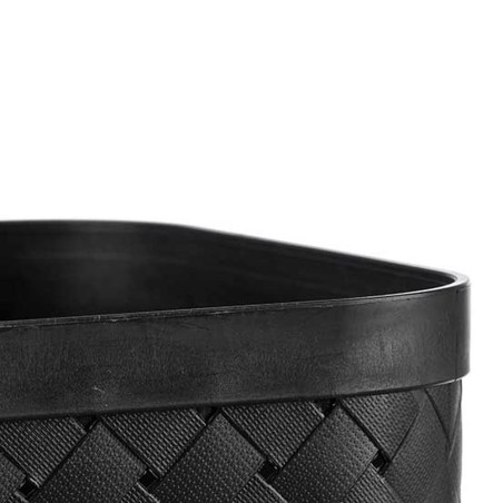 Papelera cuadrada negra