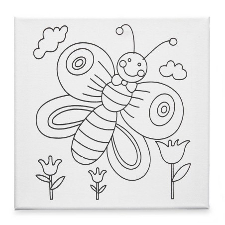 Lienzo manualidades animales 15x15cm