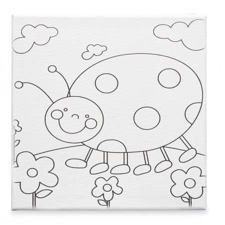 Lienzo manualidades animales 15x15cm