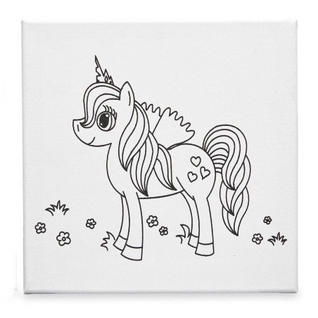 Lienzo manualidades animales 15x15cm