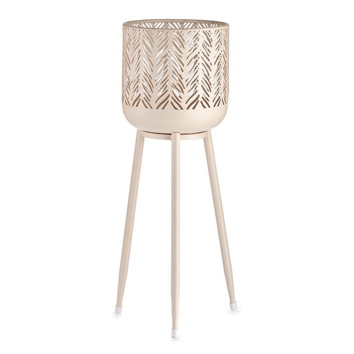 MACETERO CON PATAS CREMA 25,5X57CM