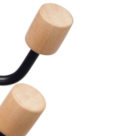 Percha puerta negra 10 pomos