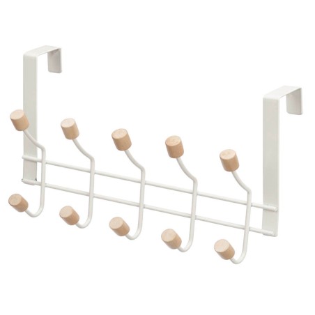 Percha puerta blanca 10 pomos