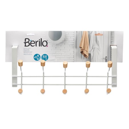 Percha puerta blanca 10 pomos