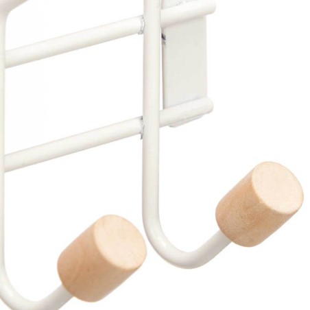 Percha puerta blanca 6 pomos