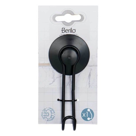 Percha con ventosa negra
