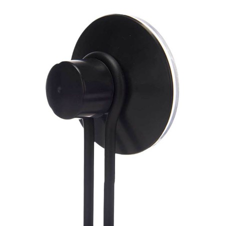 Percha con ventosa negra