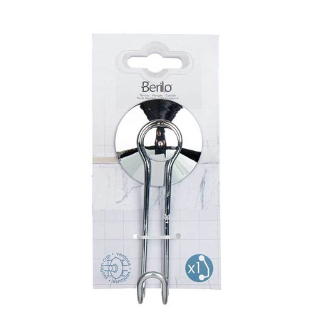 Percha con ventosa acero