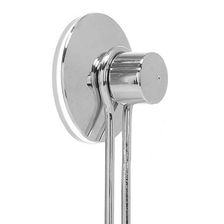 Percha con ventosa acero