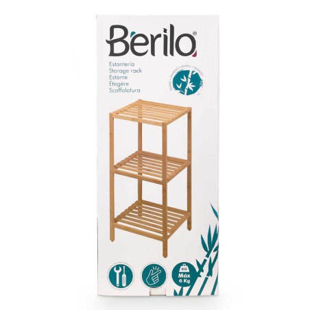 Estantería bambú baño 32x33x77,5cm